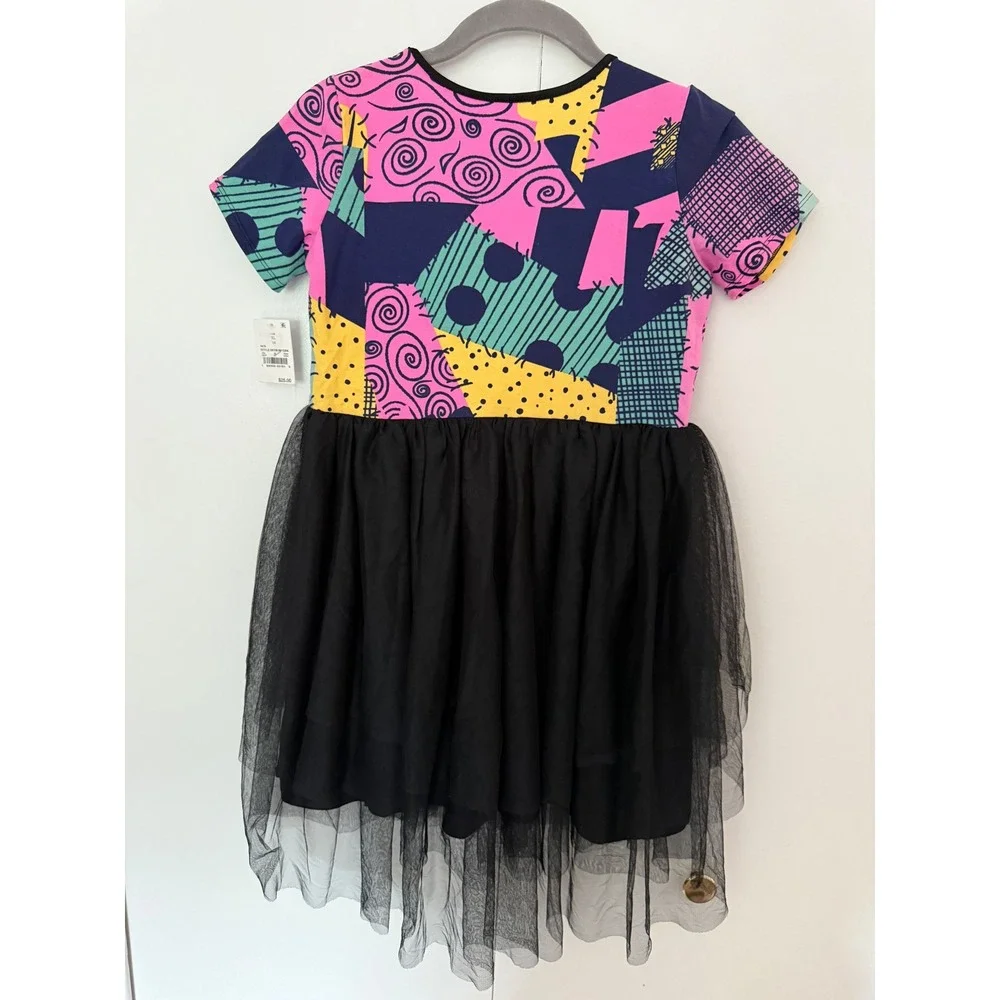Disney Nightmare Before Christmas Sally Patchwork Tulle Dress Kids XL 14 NWT